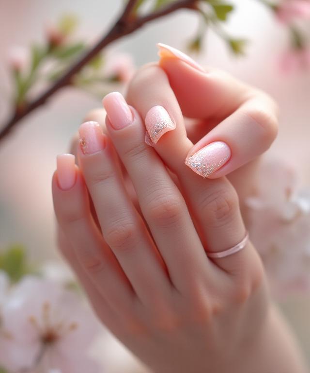 은은한 파스텔 톤의 봄 네일 디자인